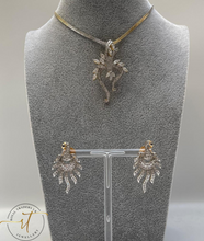 Load image into Gallery viewer, Zara - American Diamond Pendent and Earrings comes with or without Chain
