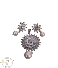 Load image into Gallery viewer, Elkie - Pearl Pendant and Earring Set
